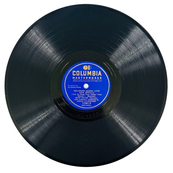 Bidu Sayao Obeissons Quand Leur Voix Appelle 10in Shellac 78RPM Columbia 17301-D - Picture 1 of 4